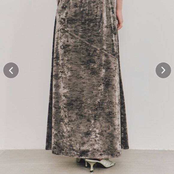 Velour Zip Panel Skirt - Picture 2 of 13